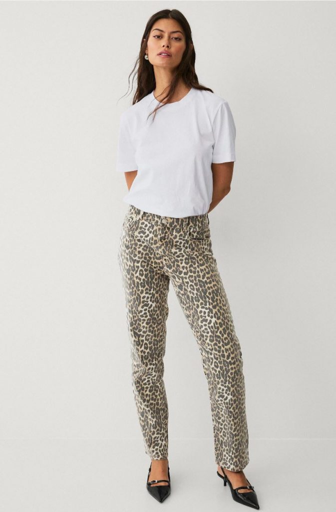 leopard jeans